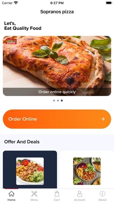 Tangkapan skrin Sopranos Pizza - Order Online