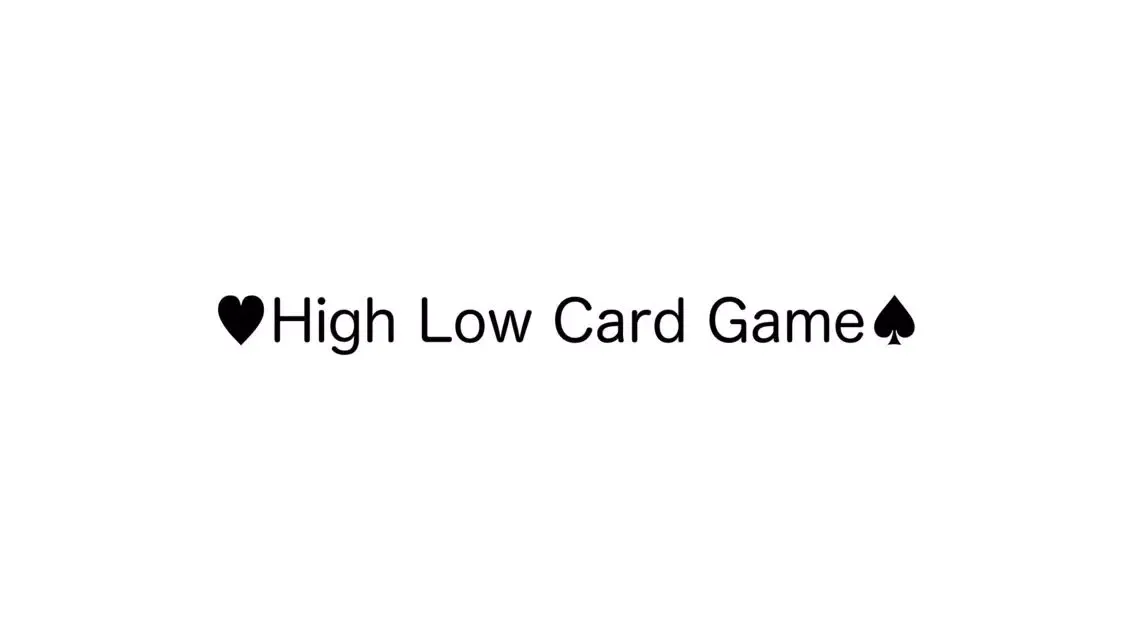 High Low Card Game Ekran Görüntüleri