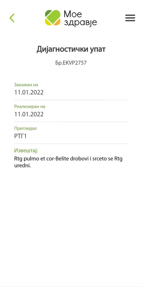 Zrzuty ekranu MoeZdravje