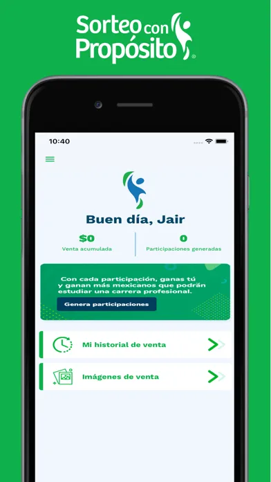Zrzuty ekranu Sorteo con Propósito