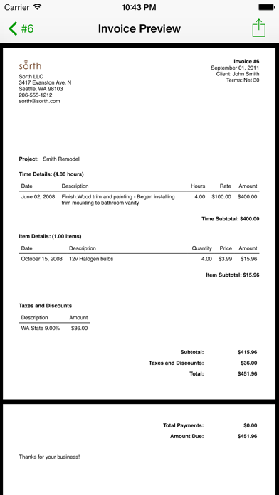 Timewerks Pro Billing Screenshots