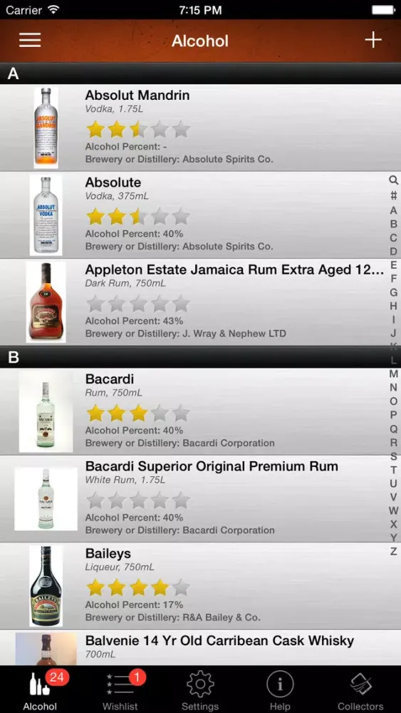 Alcohol Liquor Beer Collector应用截图