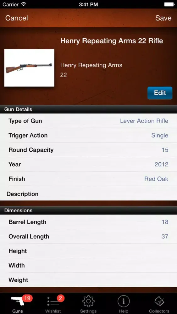 Capturas de tela do Gun Firearm Ammo Database