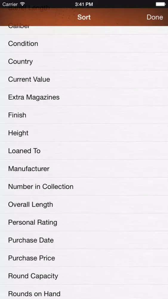 Capturas de tela do Gun Firearm Ammo Database