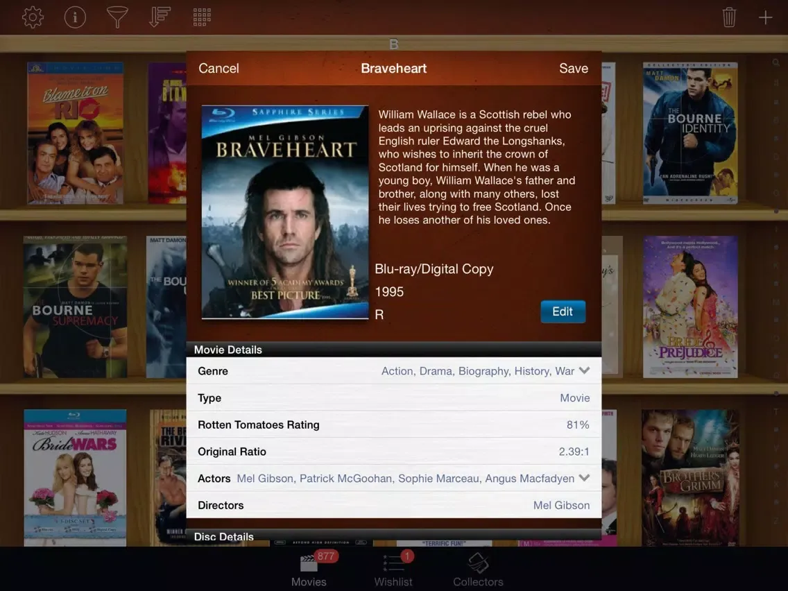 Movie Database Blu-ray 4K DVD iPad 應用截圖