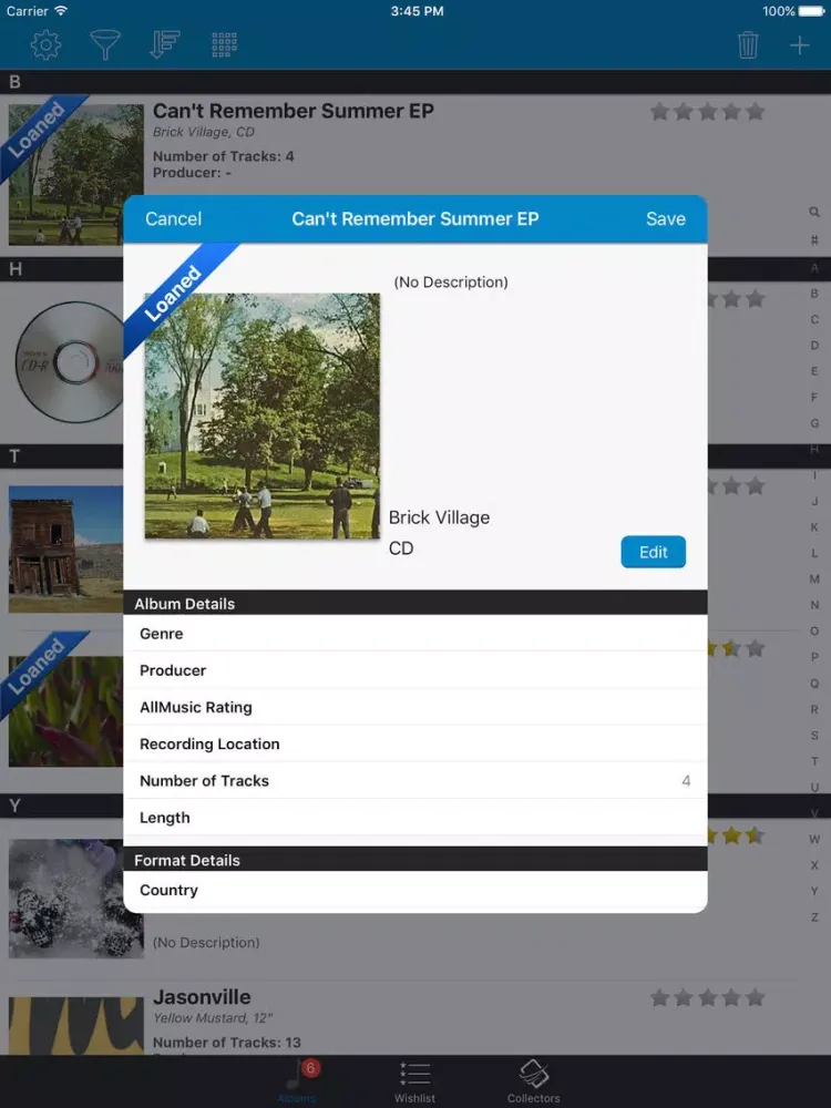 Music Collectors for iPad iPad  স্ক্রিনশট