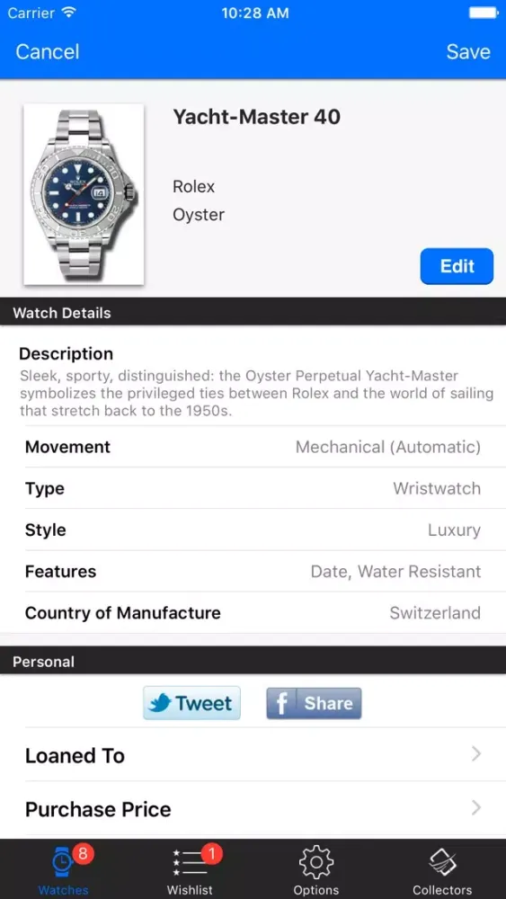 Watch, Clock, and Timepiece Collectors Screenshots