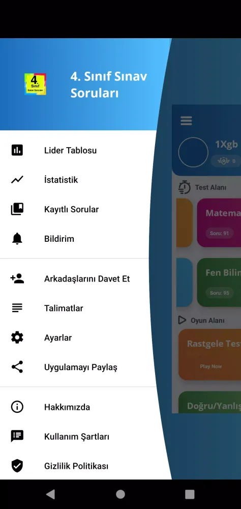 Скриншоты 4. Sınıf Sınav Soruları