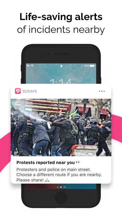 SOSAFE - City Social Network Ekran Görüntüleri