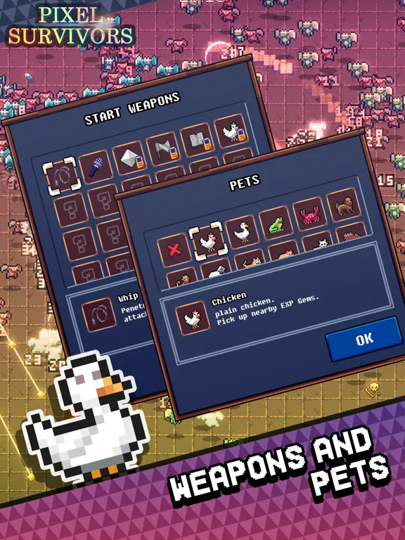 Captures d'écran de Pixel Survivors: Roguelike iPad 