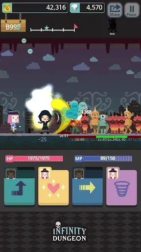 Tangkapan layar Infinity Dungeon