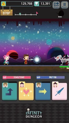 Tangkapan layar Infinity Dungeon