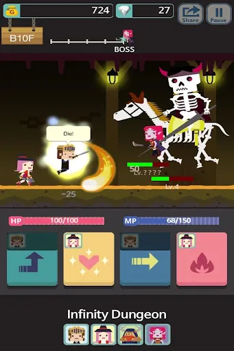 Tangkapan layar Infinity Dungeon