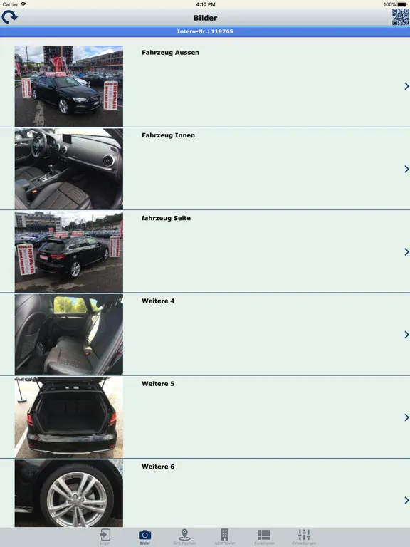 Ảnh chụp màn hình của CarPlus iPad 