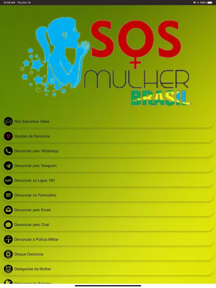 SOS Mulher Brasil iPad 應用截圖