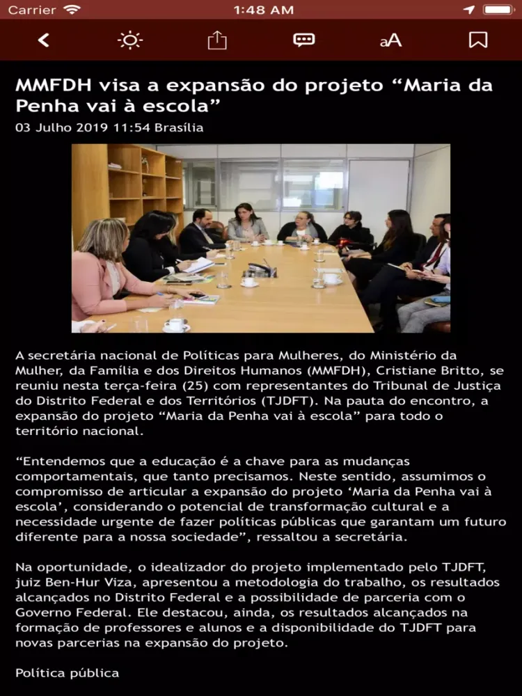 SOS Mulher PB iPad  Screenshots