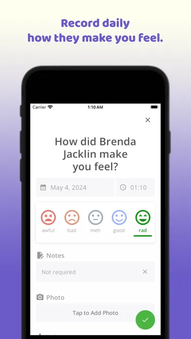 Mood Tracker for Contacts: SiD سکرین شاٹس