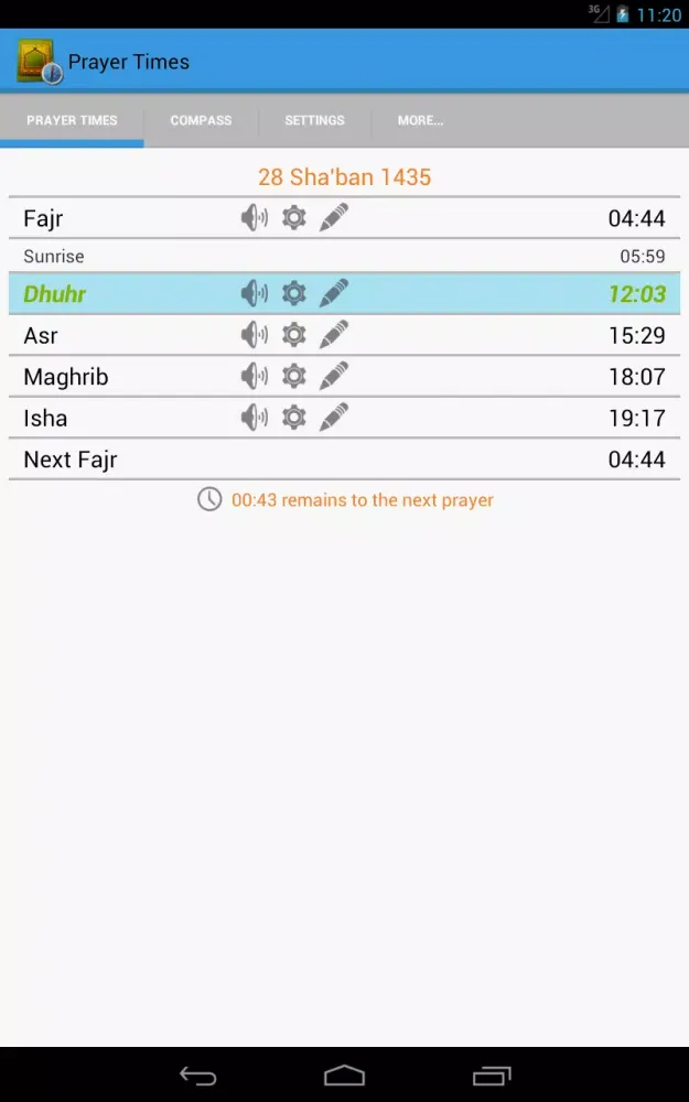 Prayer Times, Salat & Qibla Ekran Görüntüleri