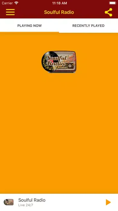 Tangkapan skrin Soulful Radio