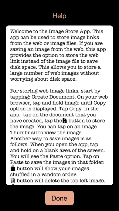 Tangkapan skrin Image Store