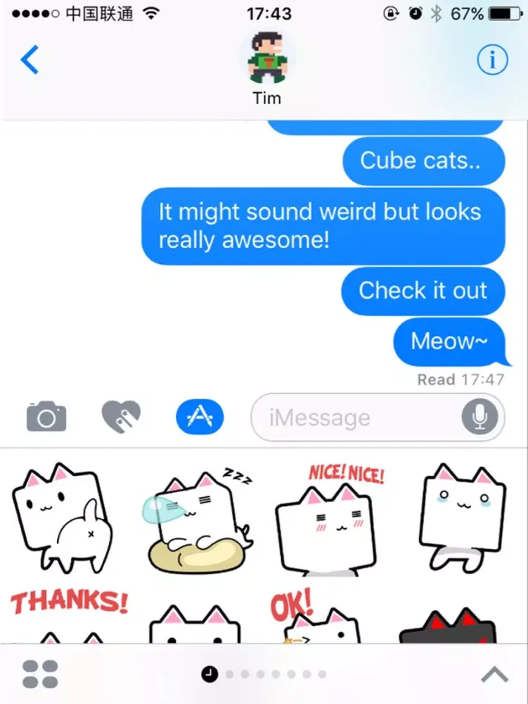 Captures d'écran de CubeCat Sticker Pack iPad 