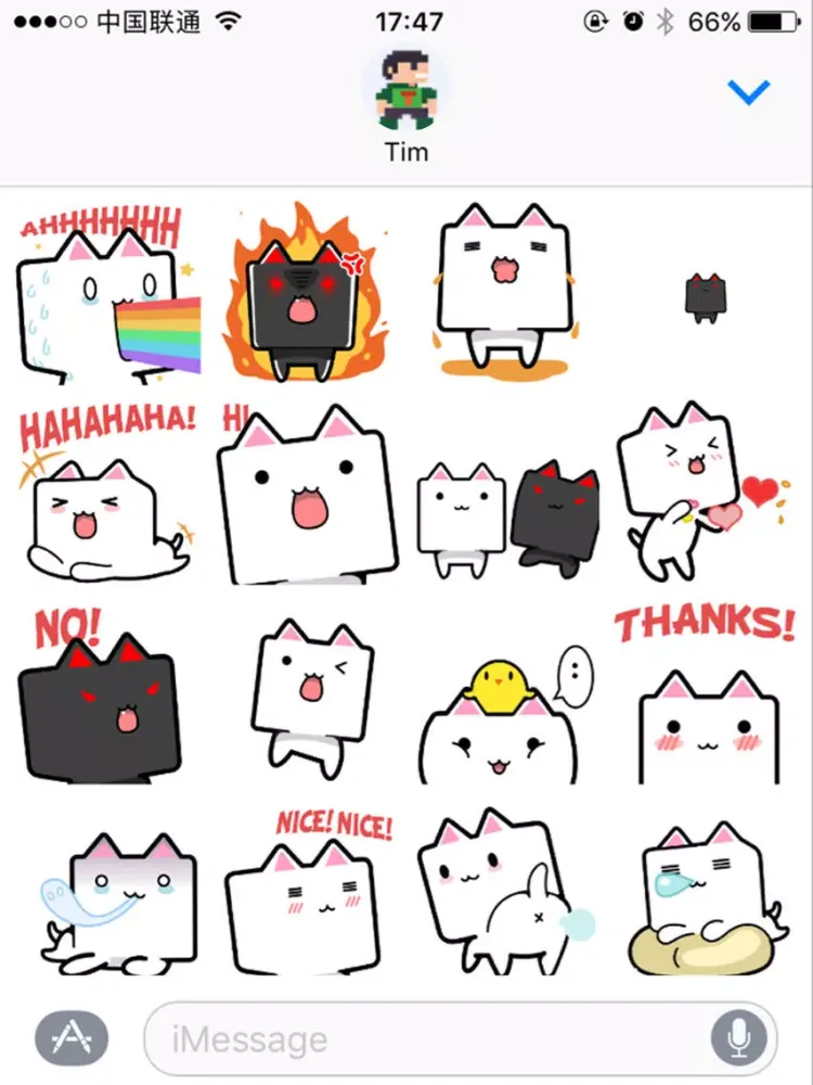 Captures d'écran de CubeCat Sticker Pack iPad 