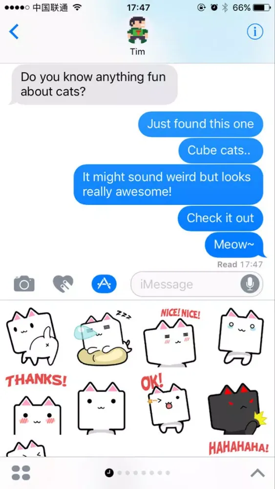 Captures d'écran de CubeCat Sticker Pack