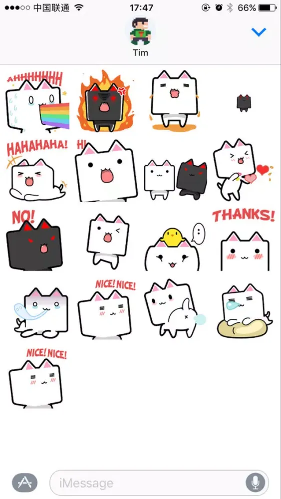 Captures d'écran de CubeCat Sticker Pack