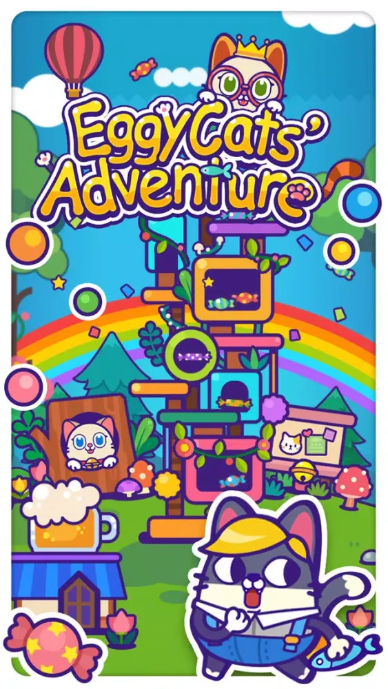 Capturas de tela do Eggy Cats' Adventure