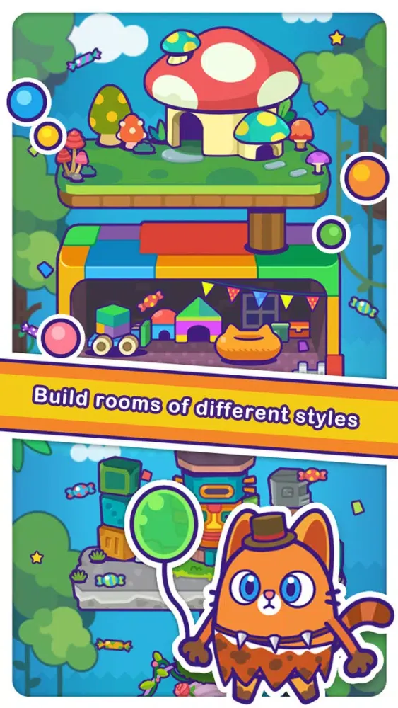 Capturas de tela do Eggy Cats' Adventure