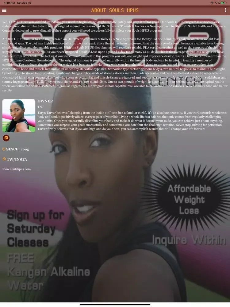 SOULS HR/HcG WEIGHT LOSS iPad  스크린샷