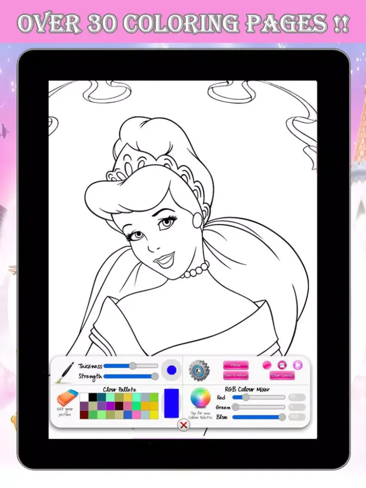 Princess Coloring Pages for Kids 2014 iPad  Ekran Görüntüleri