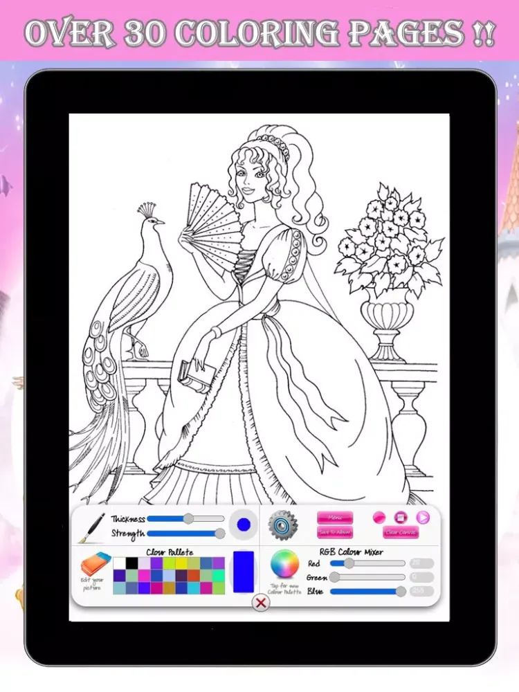 Princess Coloring Pages for Kids 2014 iPad  Ekran Görüntüleri
