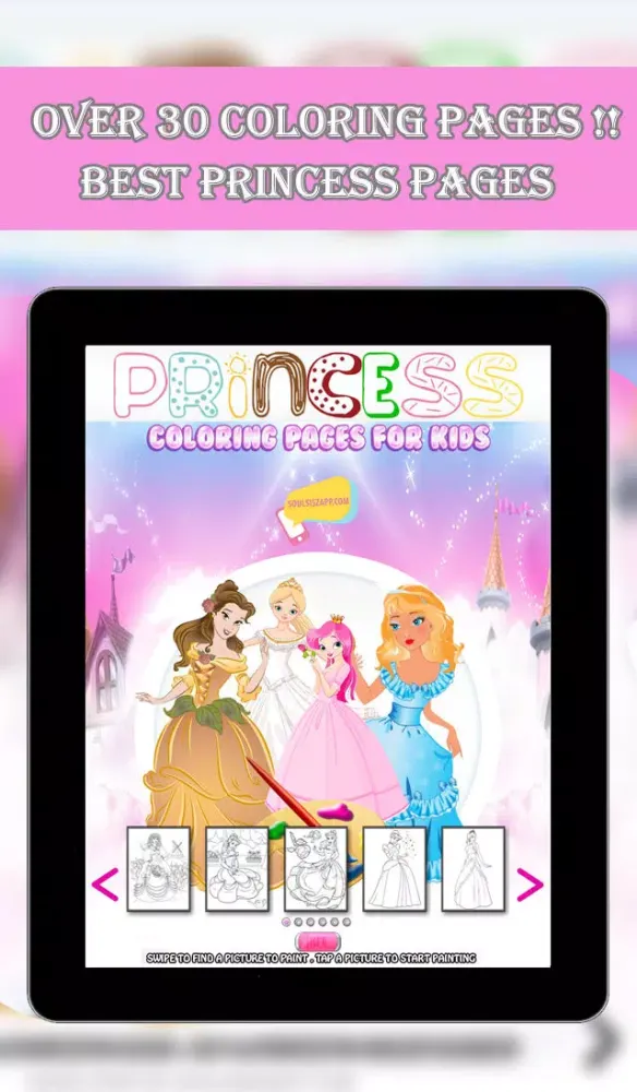 Princess Coloring Pages for Kids 2014 Ekran Görüntüleri