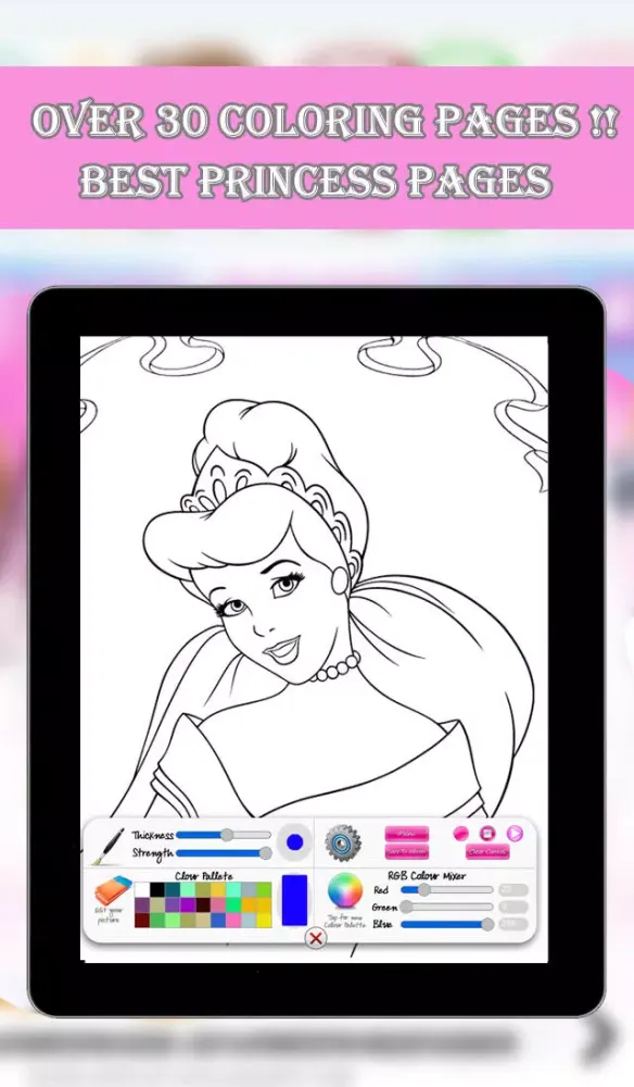 Princess Coloring Pages for Kids 2014 Ekran Görüntüleri