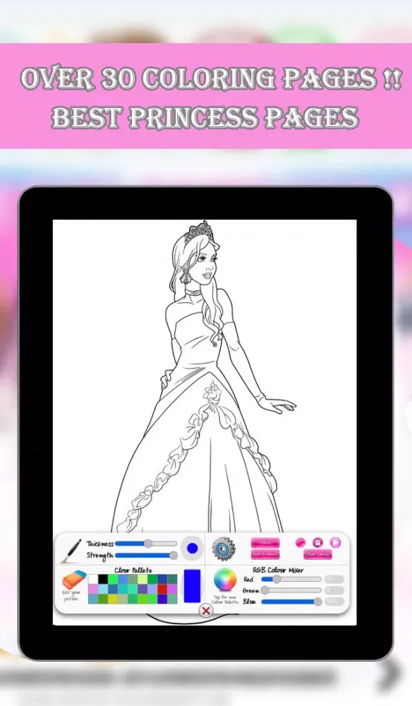 Princess Coloring Pages for Kids 2014 Ekran Görüntüleri