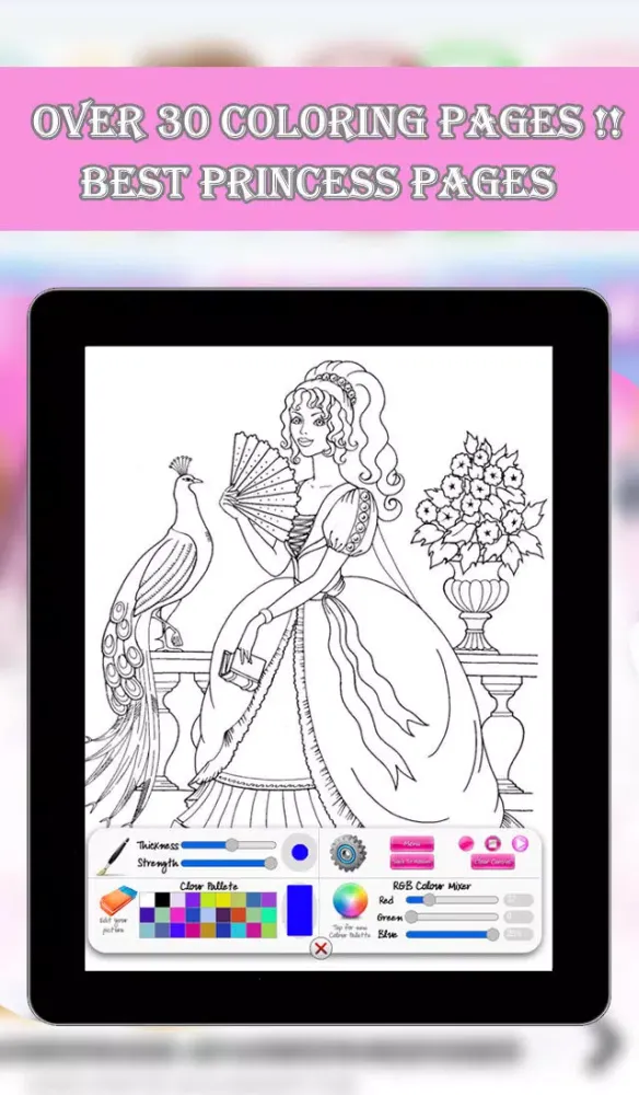 Princess Coloring Pages for Kids 2014 Ekran Görüntüleri