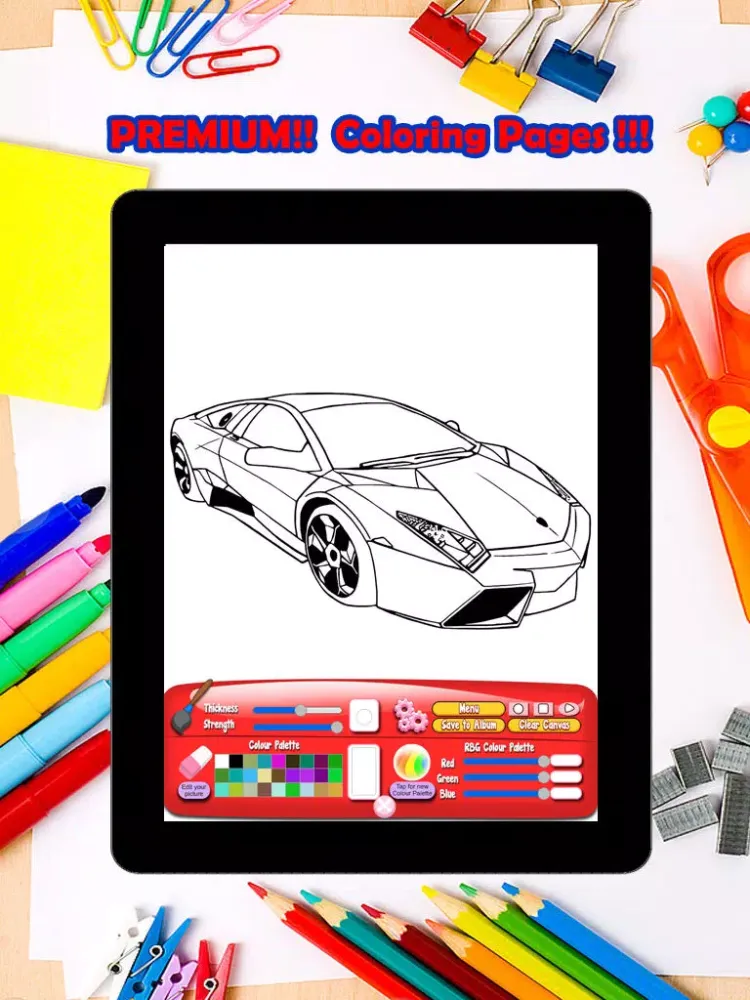 Super Car Coloring Pages For Kids iPad  Ekran Görüntüleri