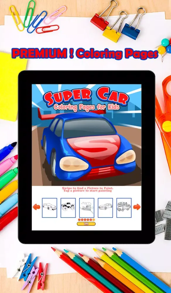 Super Car Coloring Pages For Kids Ekran Görüntüleri