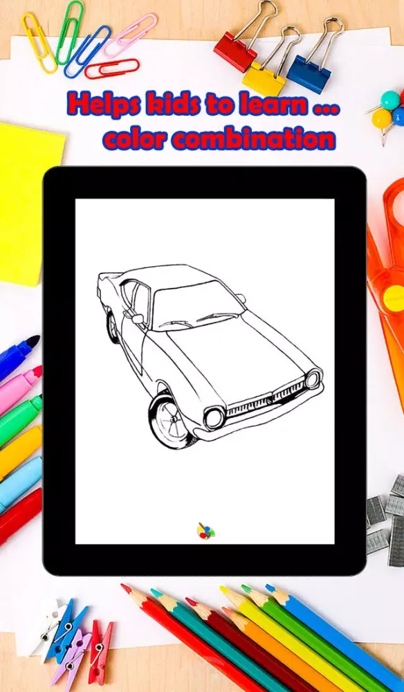 Super Car Coloring Pages For Kids Ekran Görüntüleri