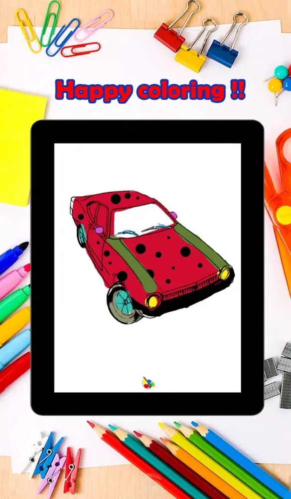 Super Car Coloring Pages For Kids Ekran Görüntüleri