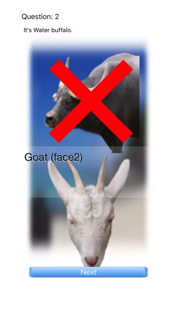 Tangkapan skrin Animal Faces Touch Quiz :: Hit a face of an animal