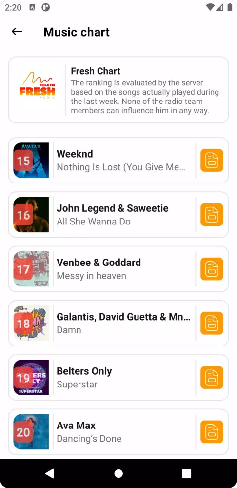 Capturas de pantalla de Fresh Radio 103.6FM
