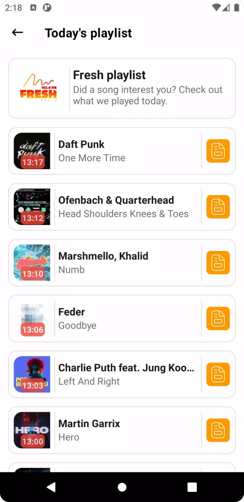 Capturas de pantalla de Fresh Radio 103.6FM