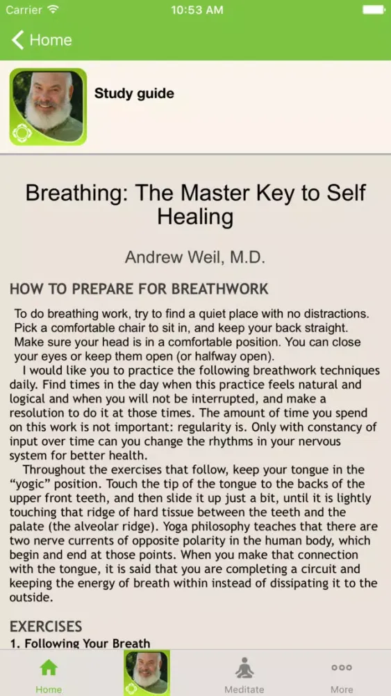 Breathing - Andrew Weil स्क्रीनशॉट