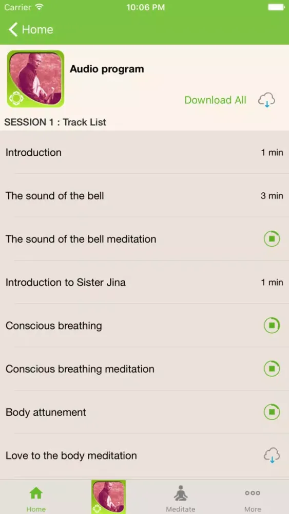 Capturas de tela do Plum Village Meditations — Thich Nhat Hanh
