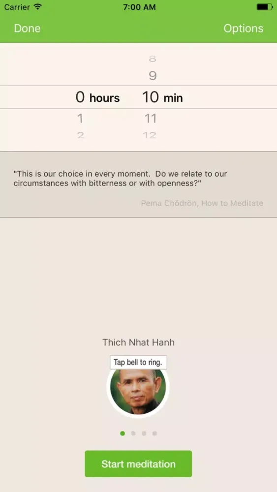 Capturas de tela do Plum Village Meditations — Thich Nhat Hanh