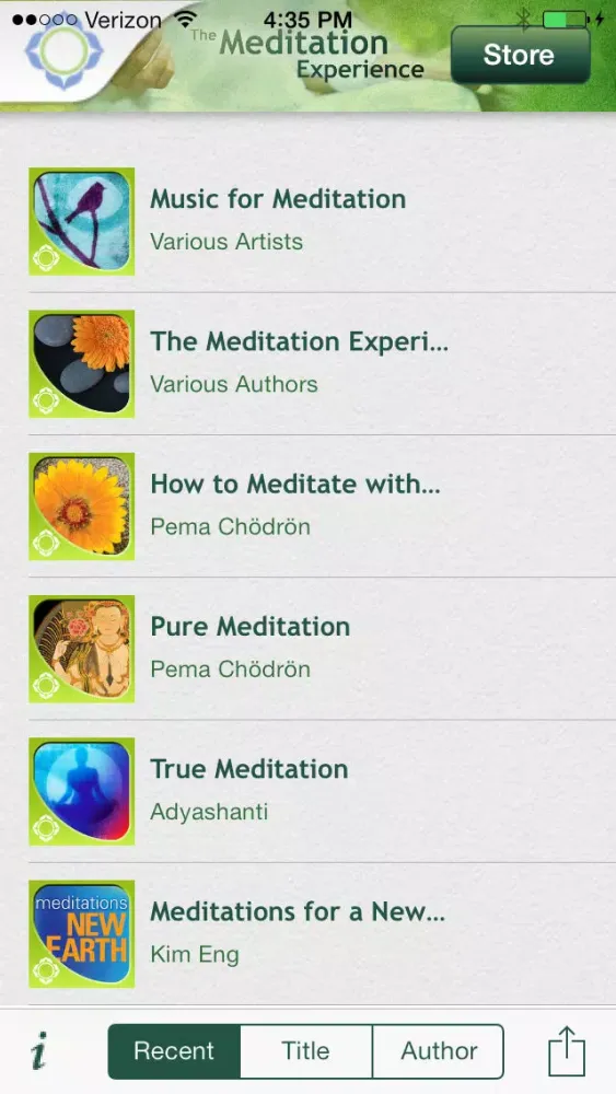 Tangkapan layar The Meditation Experience App