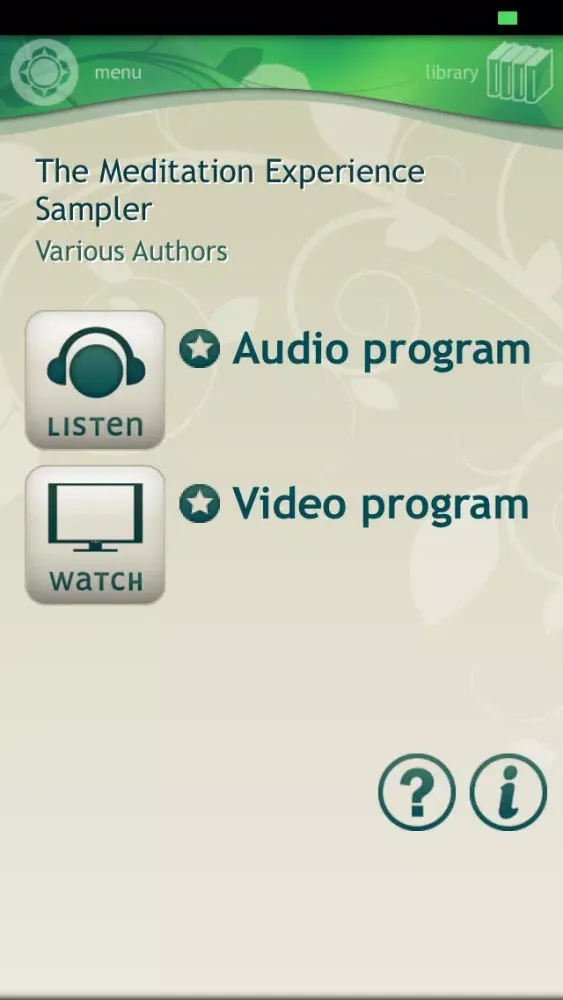 Tangkapan layar The Meditation Experience App