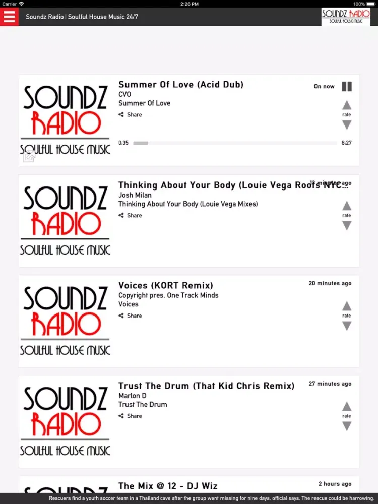 Soundz Radio iPad  স্ক্রিনশট